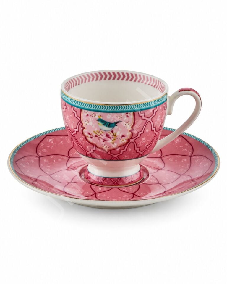 QUSH PEMBE TEK KİŞİLİK TÜRK KAHVESİ FİNCANI 90ML.